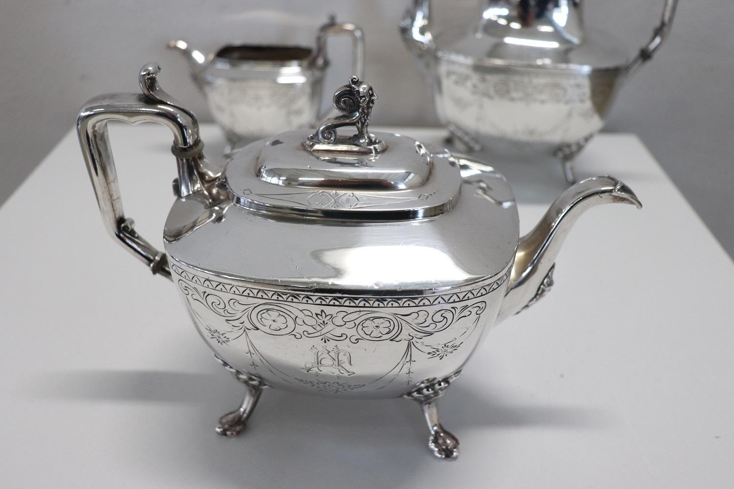 Mid-19th Century 19th Century American Silver Plate Tea and Coffee Set Mark Reed & Barton For Sale