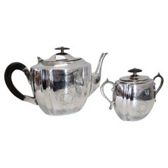 19th Century American Silver Plate Tea Set Mark Royal Family