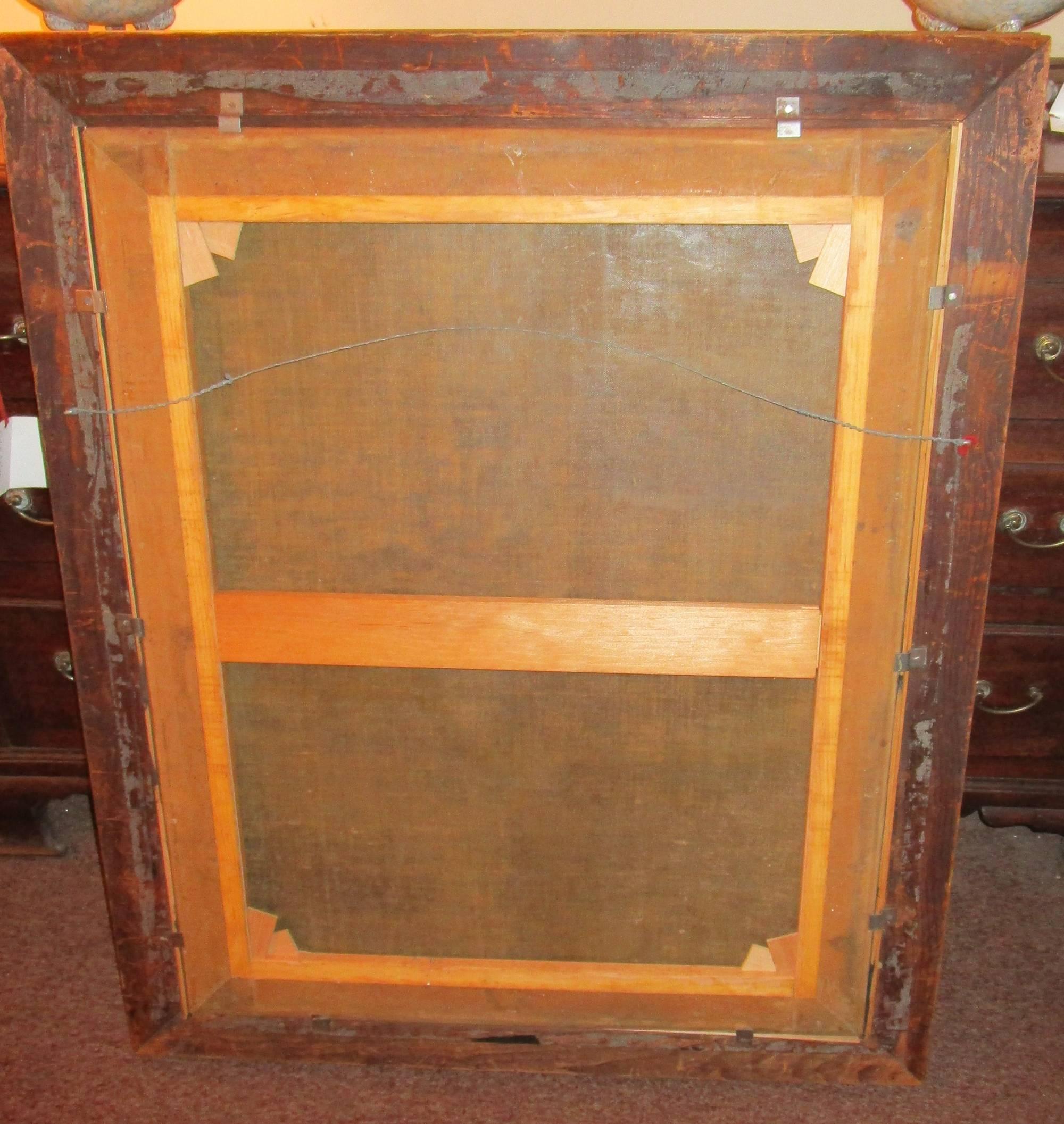 Wood 19th century American Southern Portrait by Benoni Irwin For Sale