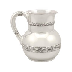 19th Century American Sterling Silver Water Pitcher Jug by Tiffany & Co
