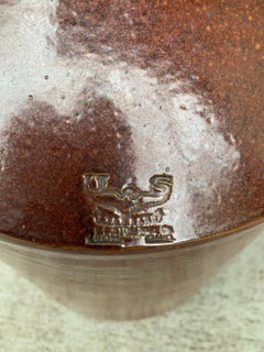 19th Century American Stoneware Crock as Lamp, Marked U.S. Standard Stoneware Co