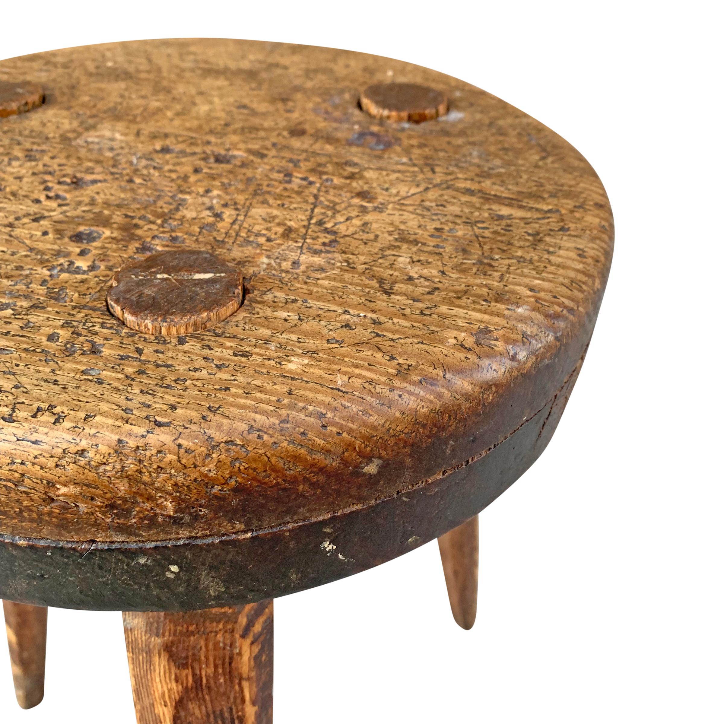 19th Century American Three-Legged Stool 2