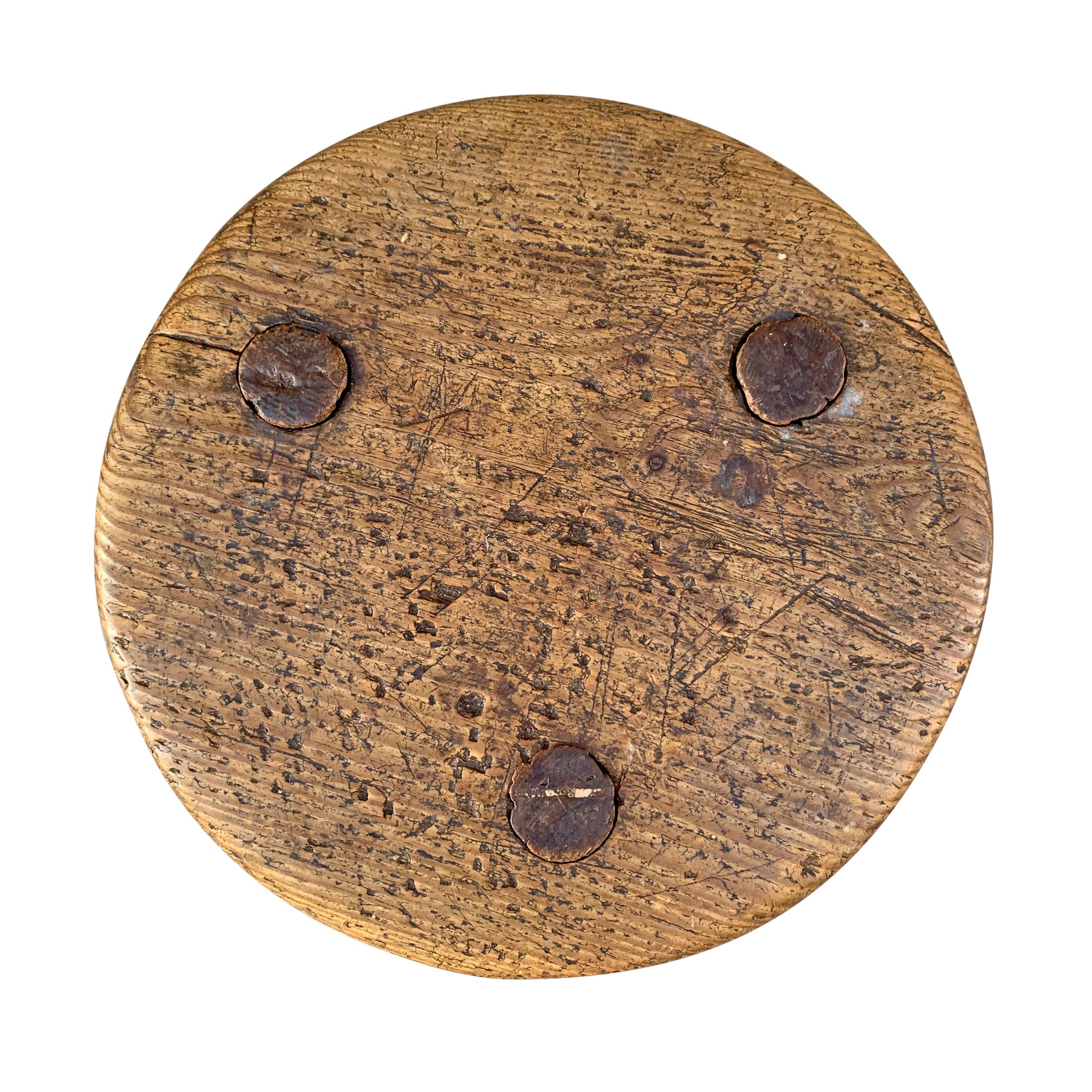 19th Century American Three-Legged Stool 3