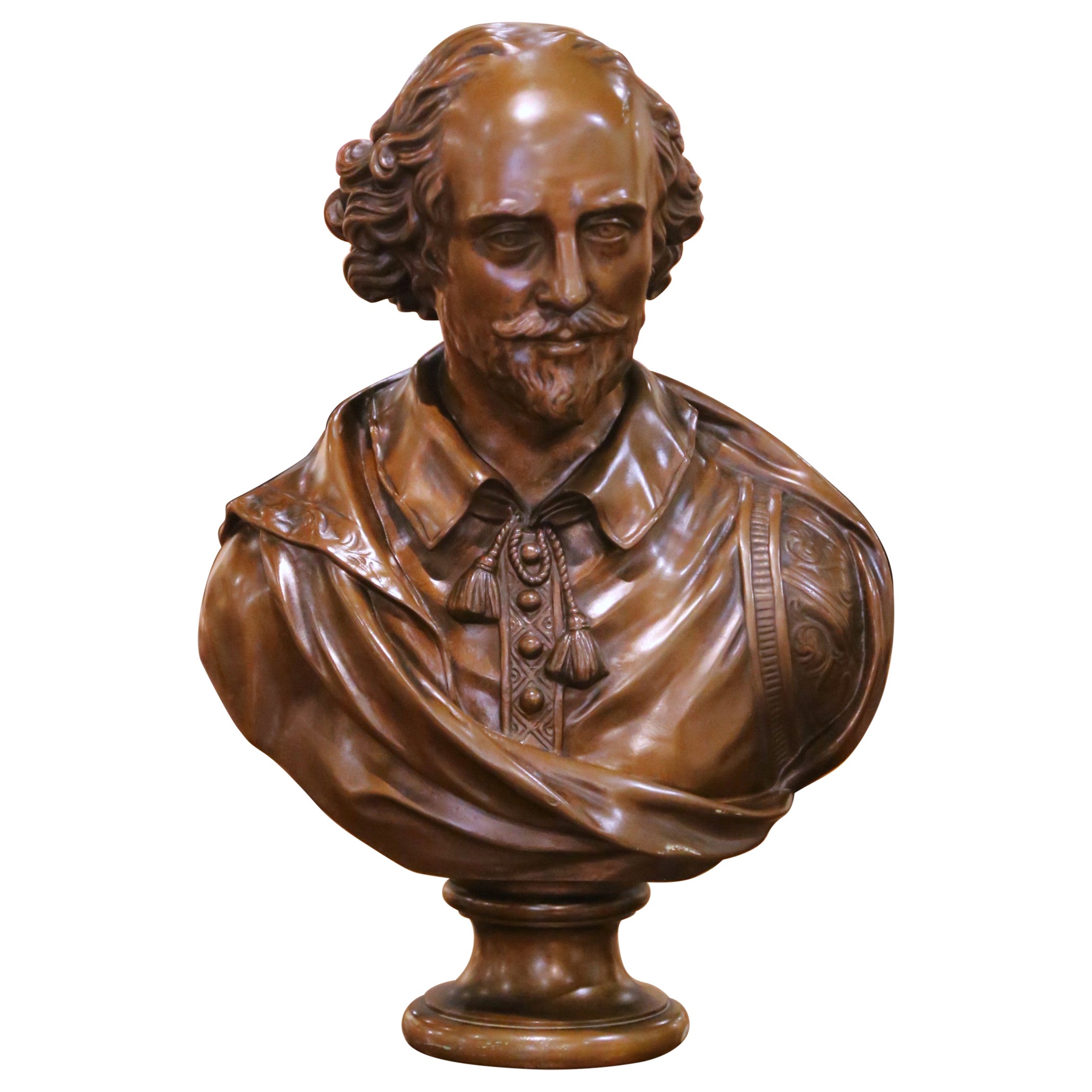 19th Century American Tiffany & Co. Bronze Bust of William Shakespeare