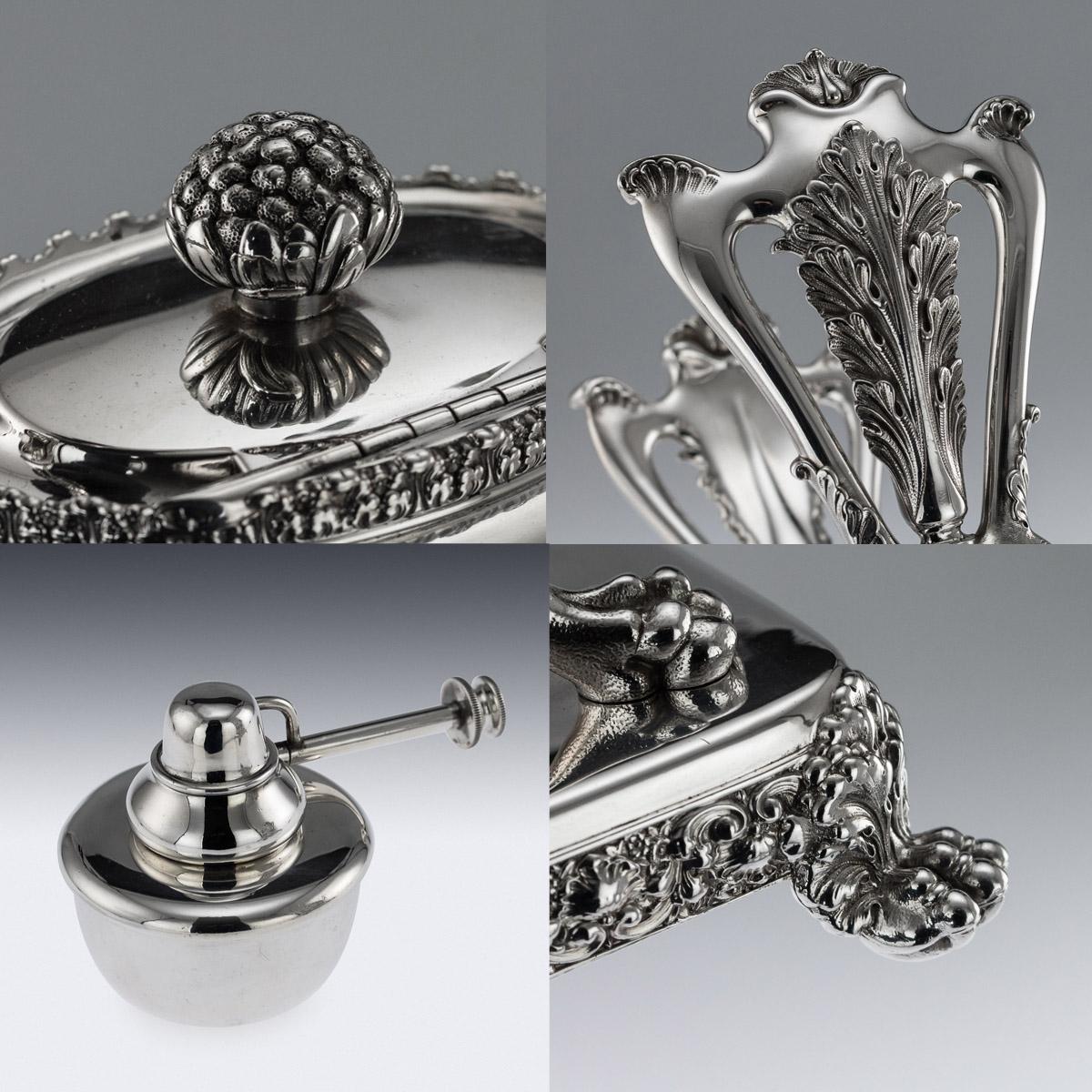 19th Century American Tiffany & Co. Solid Silver Acanthus Tea Service circa 1880 For Sale 3