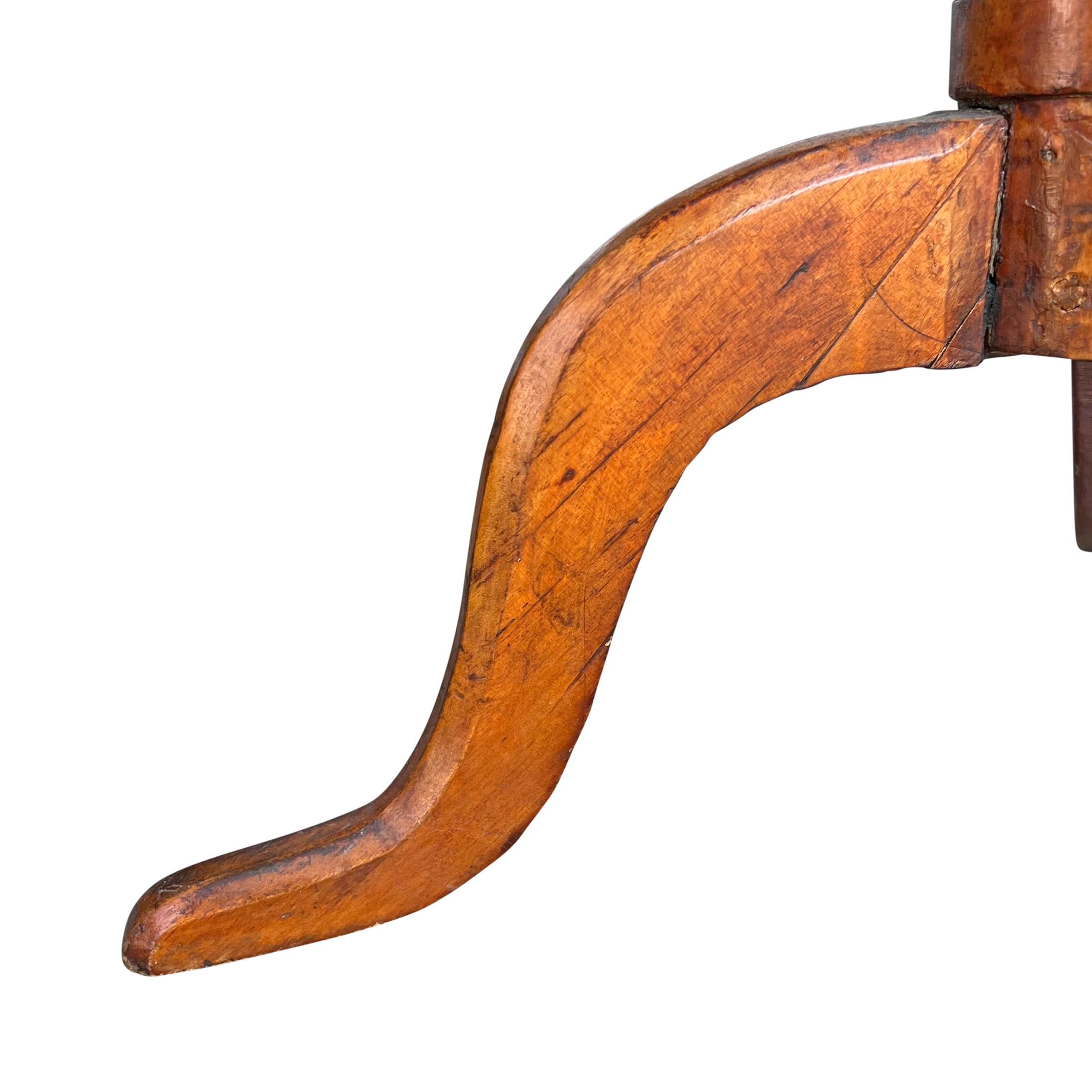 19th Century American Tiger Maple Candle Stand 6