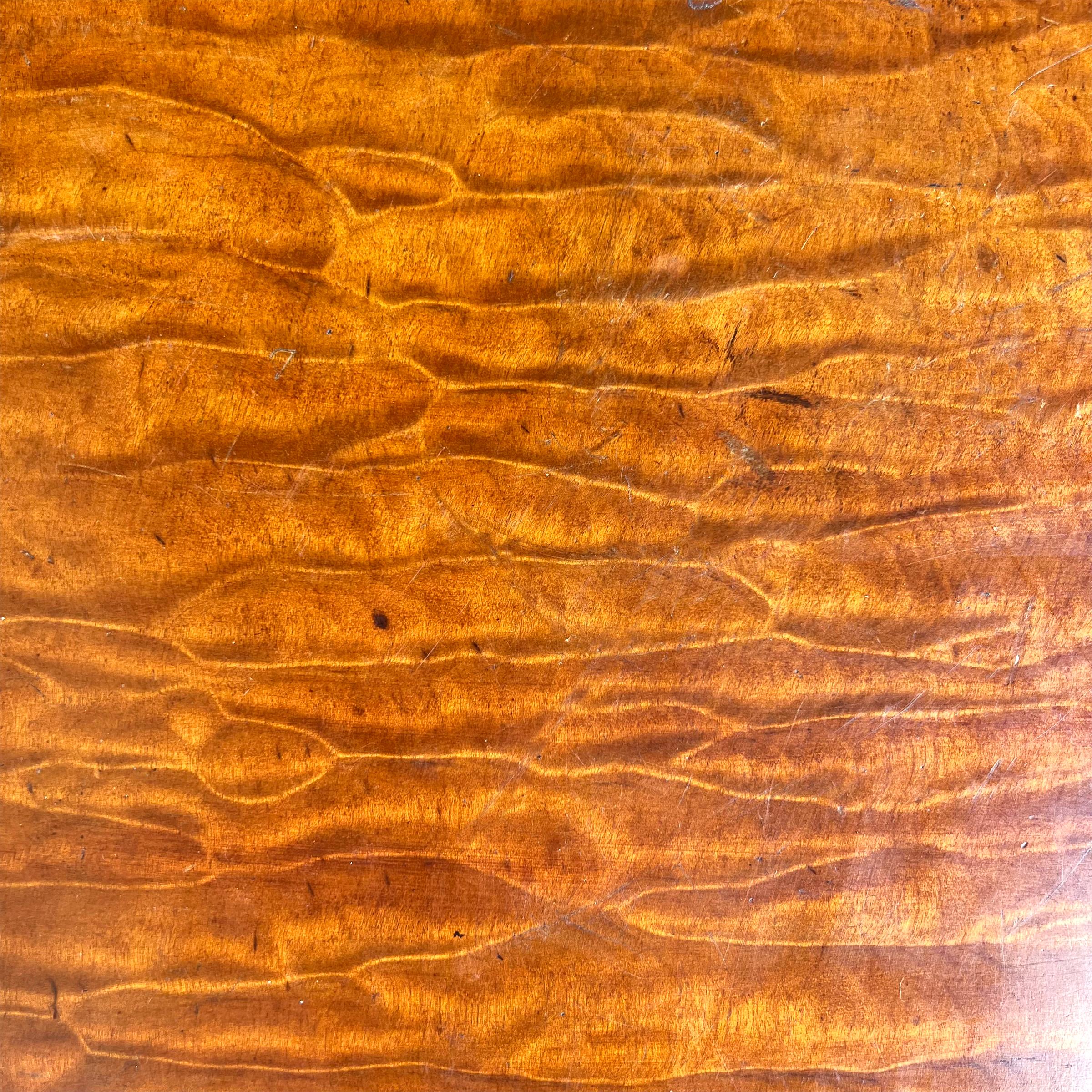 19th Century American Tiger Maple Candle Stand 9