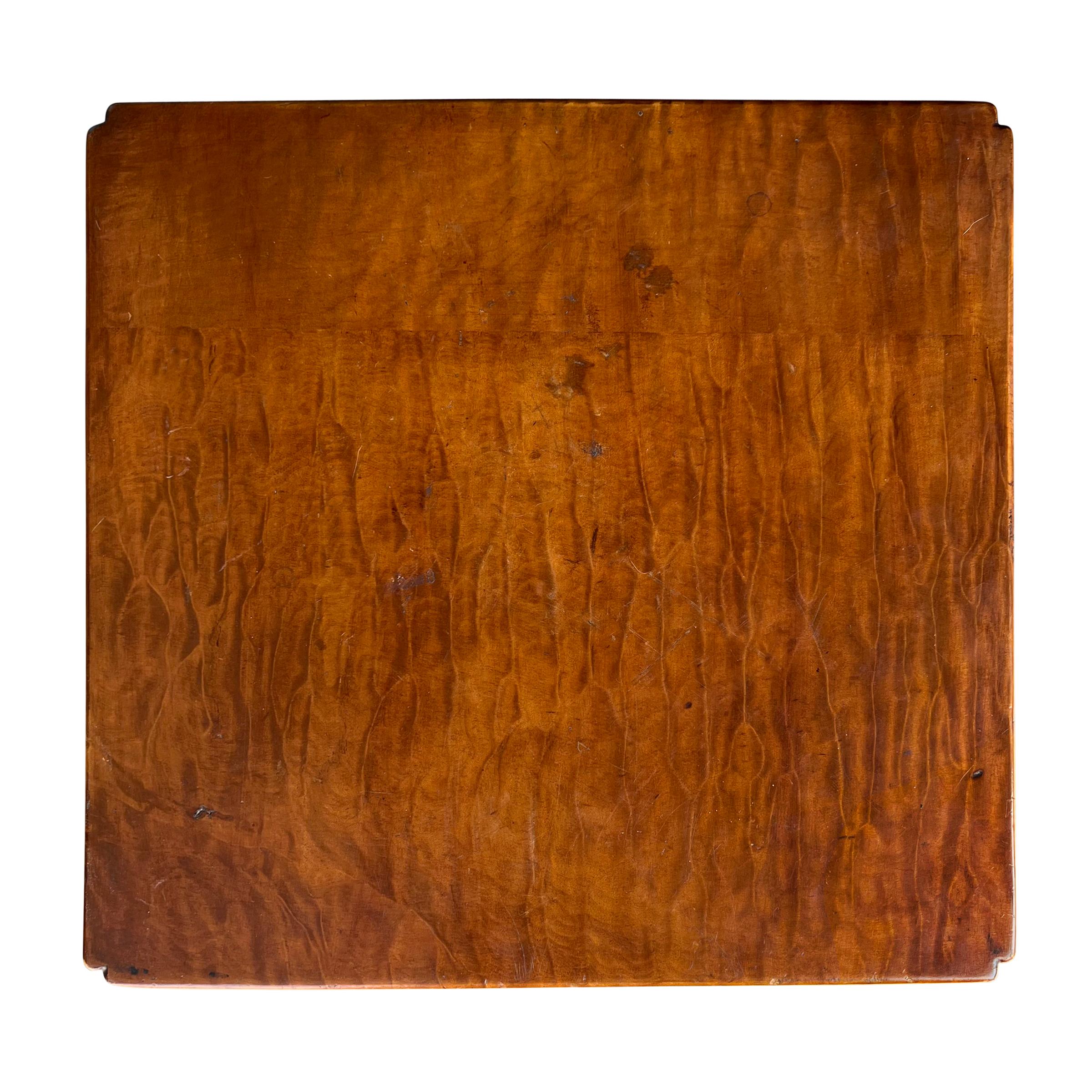 19th Century American Tiger Maple Candle Stand 2