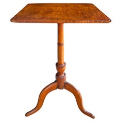 19th Century American Tiger Maple Candle Stand
