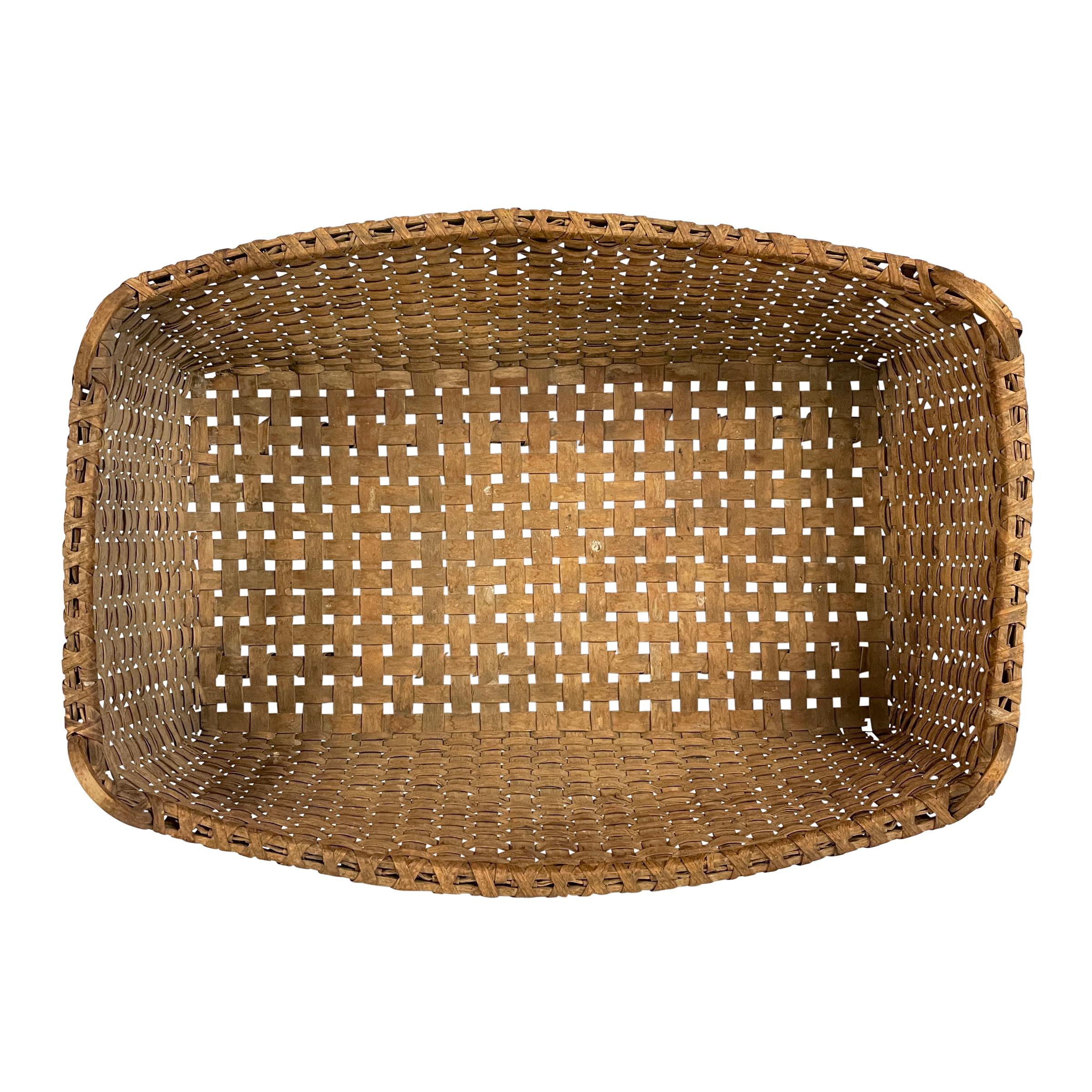 Oak 19th Century American Tobacco Leaf Basket