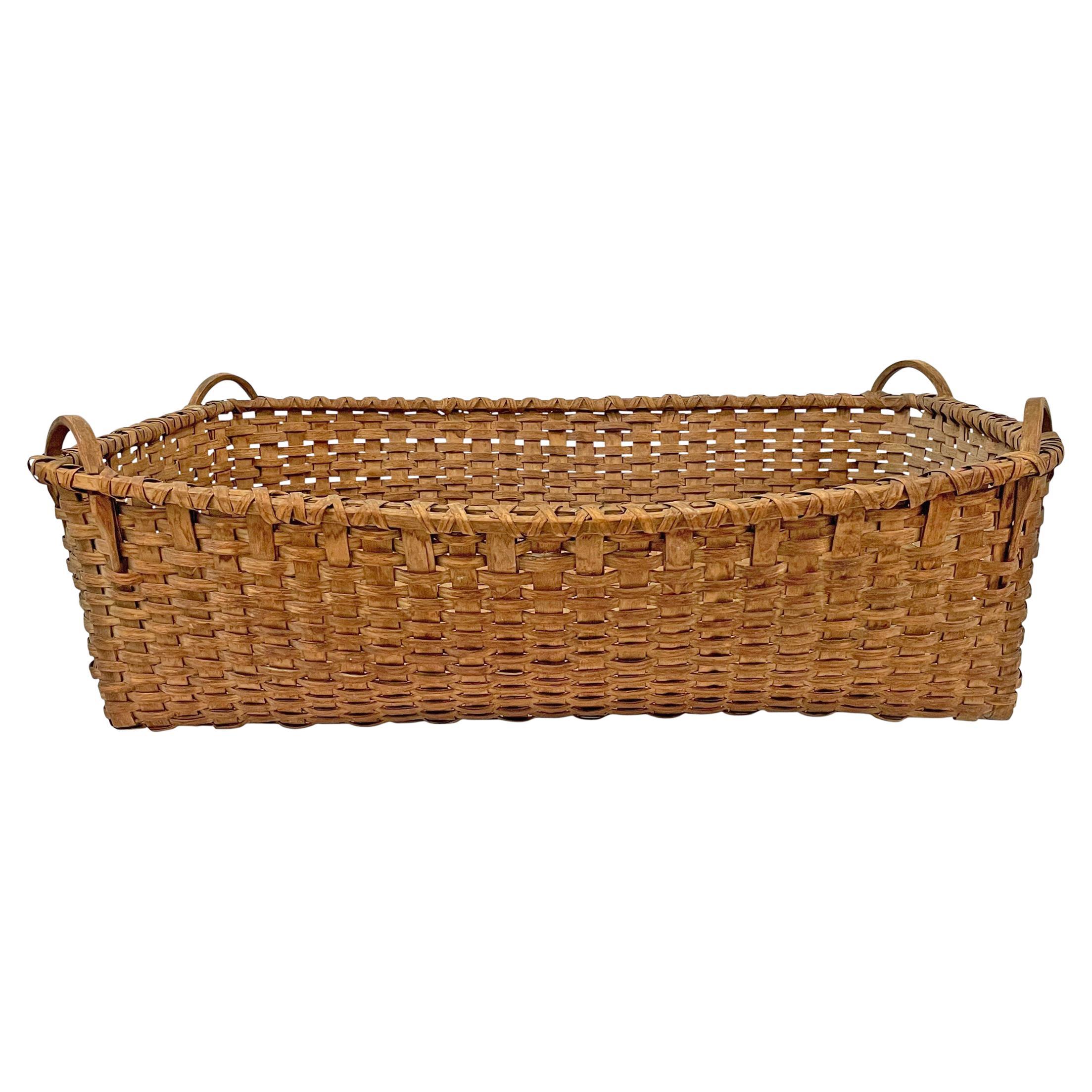 19th Century American Tobacco Leaf Basket