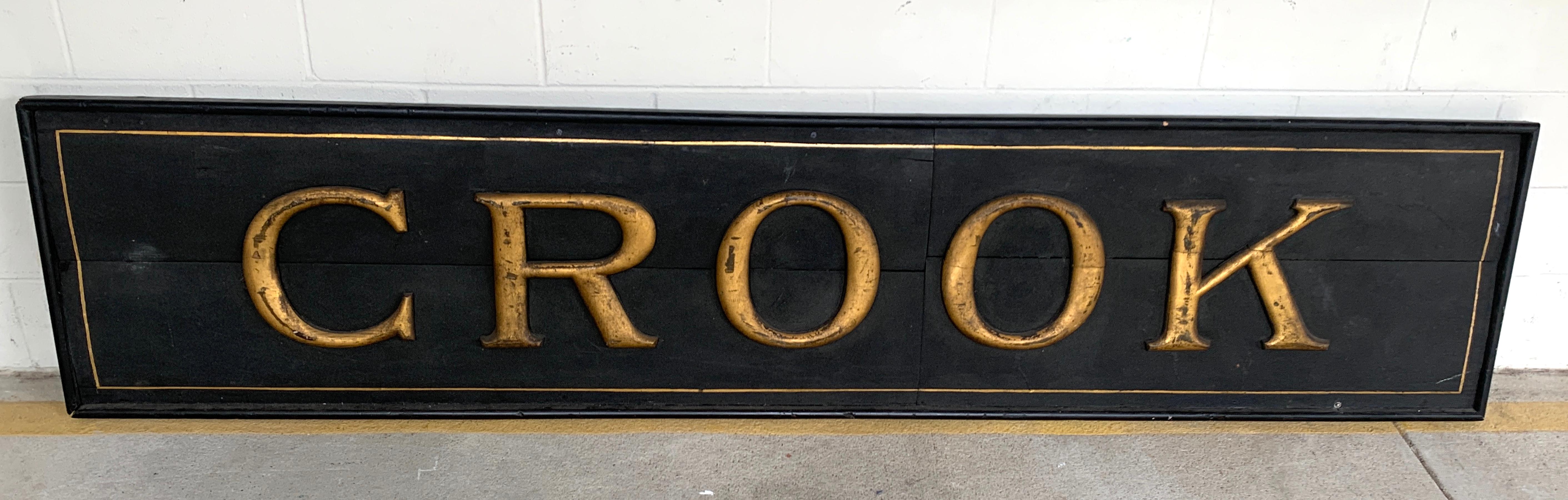 19th Century American Trade Sign 'Crook', Medina, NY For Sale 2