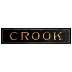 Used 19th Century American Trade Sign 'Crook', Medina, NY