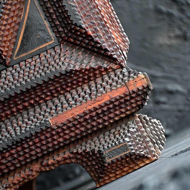 Americano Gabinetto di Tramp Art americano del XIX secolo in vendita