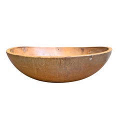 19th Century American Turned Dough Bowl