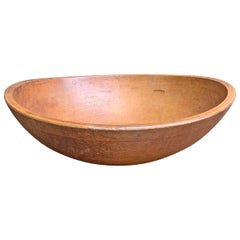 19th Century American Turned Dough Bowl