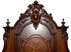 19th Century American Victorian Walnut & Burl Sideboard with Marble Top