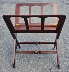19th Century American Walnut Rolling Folio Stand, Circa 1860s
