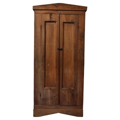 19th Century American Wood Armoire with Original Hardware