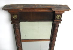 19th C. Mirror American Wood Carved Federal