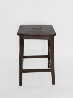 19th Century American Wooden Workshop / Stool Farm House / Kitchen Stool