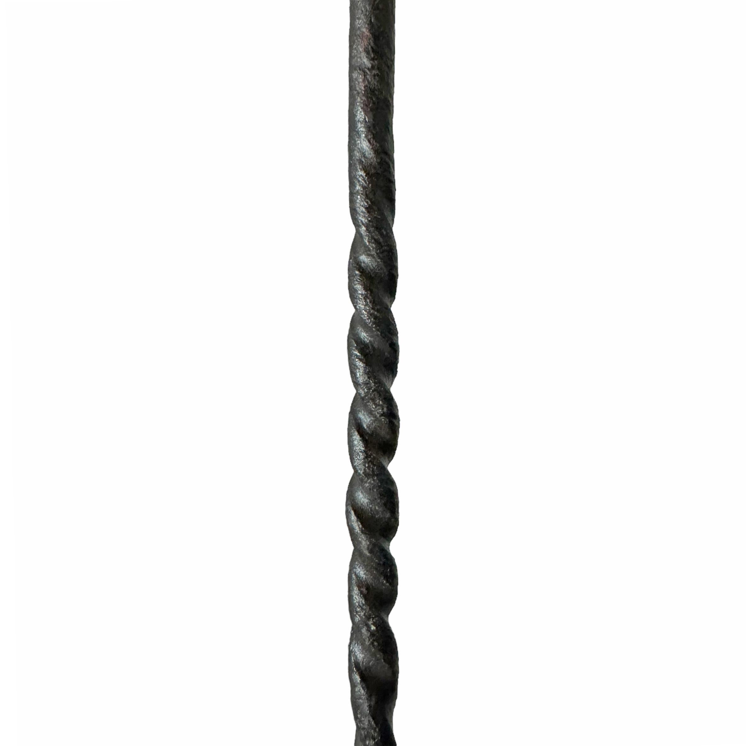 Candelabro americano de hierro forjado del siglo XIX en venta 6
