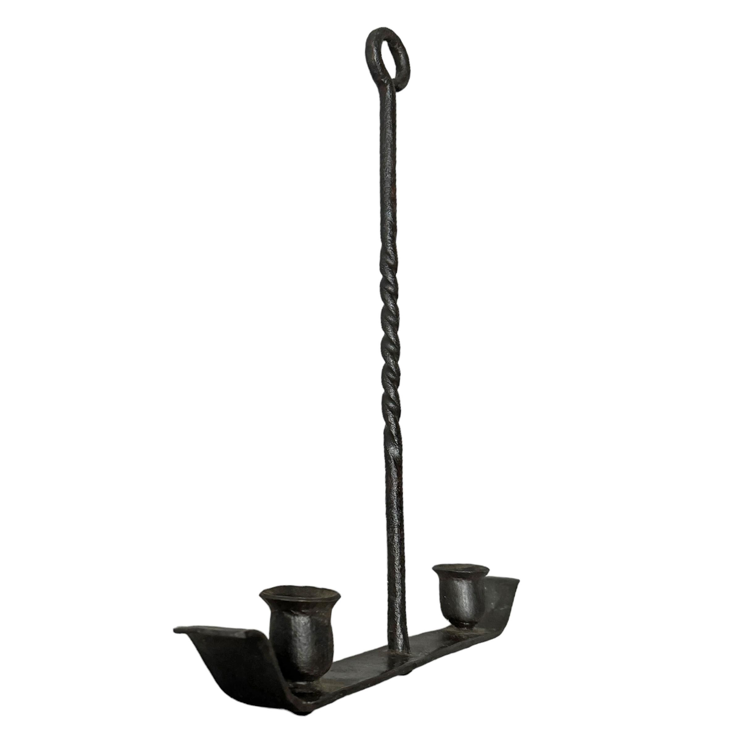 Candelabro americano de hierro forjado del siglo XIX en Bueno estado para la venta en Chicago, IL