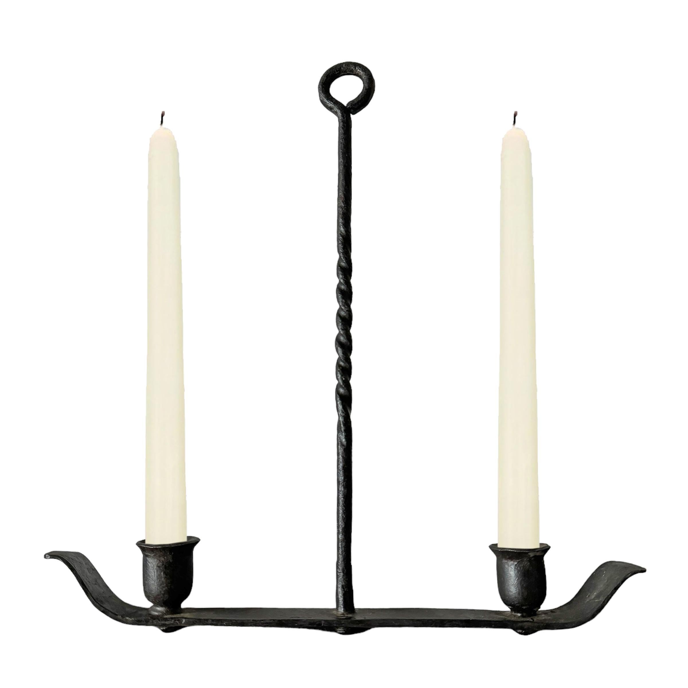 19th Century American Wrought Iron Candle Sconce
