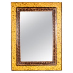 19th Century American Yellow And Brown Painted Mirror, Large Scale 19th Century American Yellow And Brown Painted Mirror, Large Scale