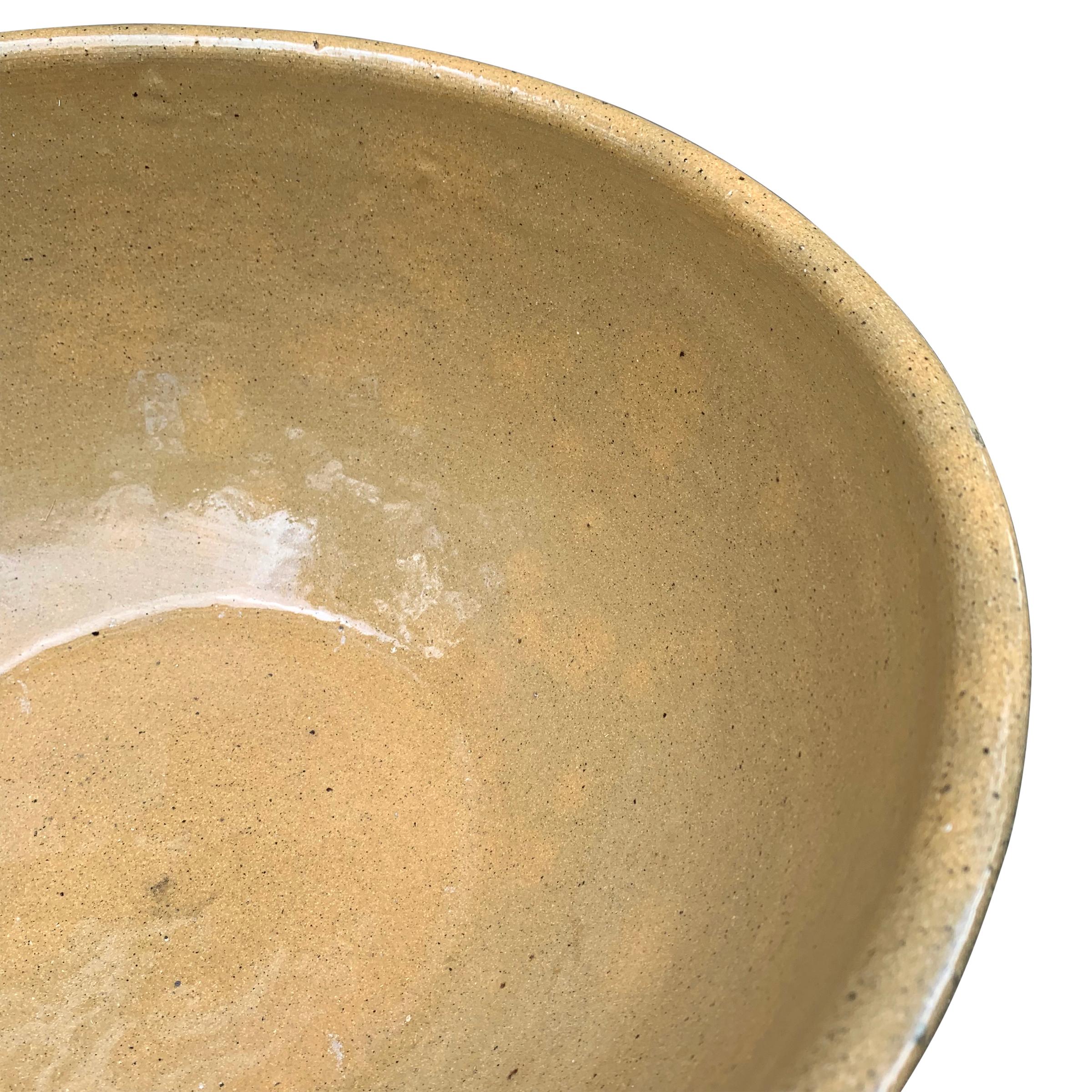 Stoneware 19th Century American Yellowware Mixing Bowl