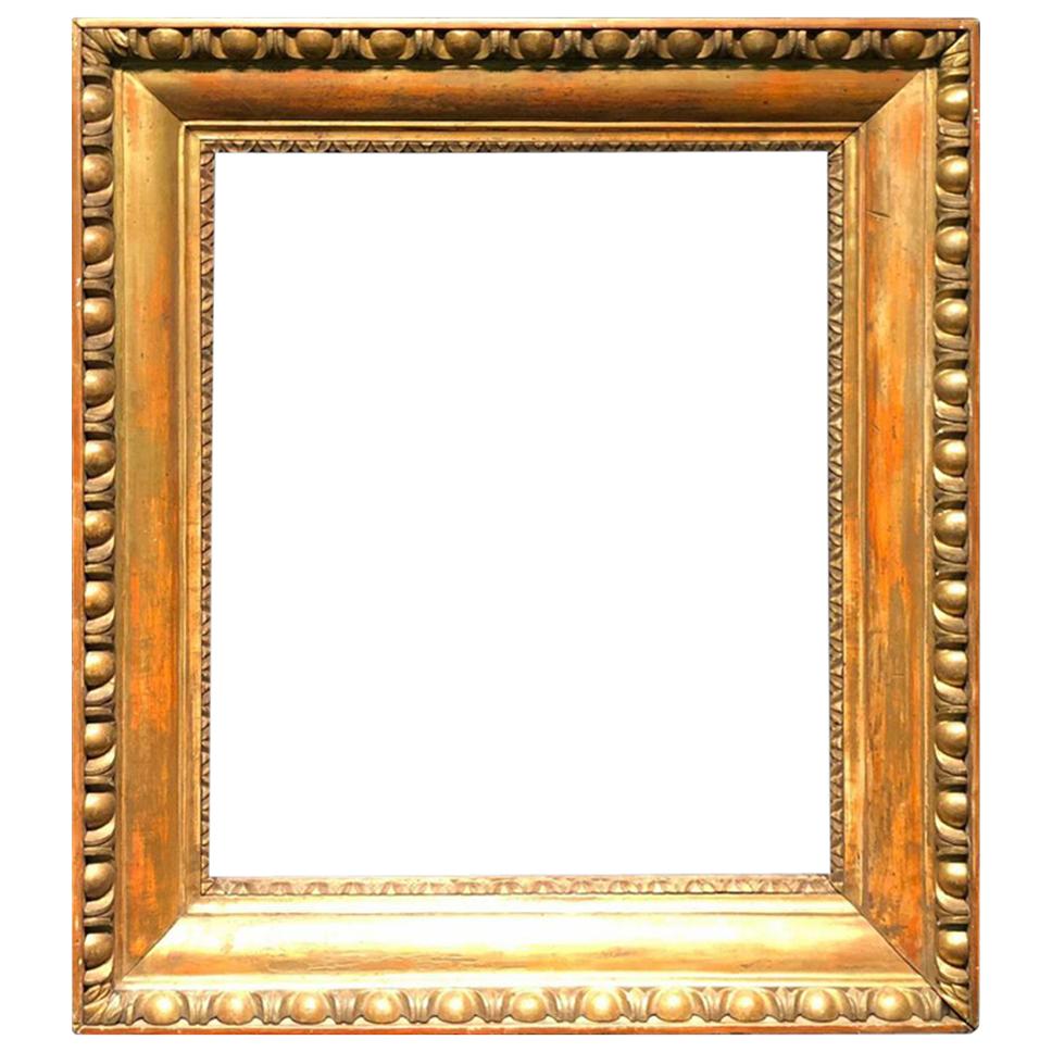 19th Century an Antique Empire Period Giltwood Frame For Sale