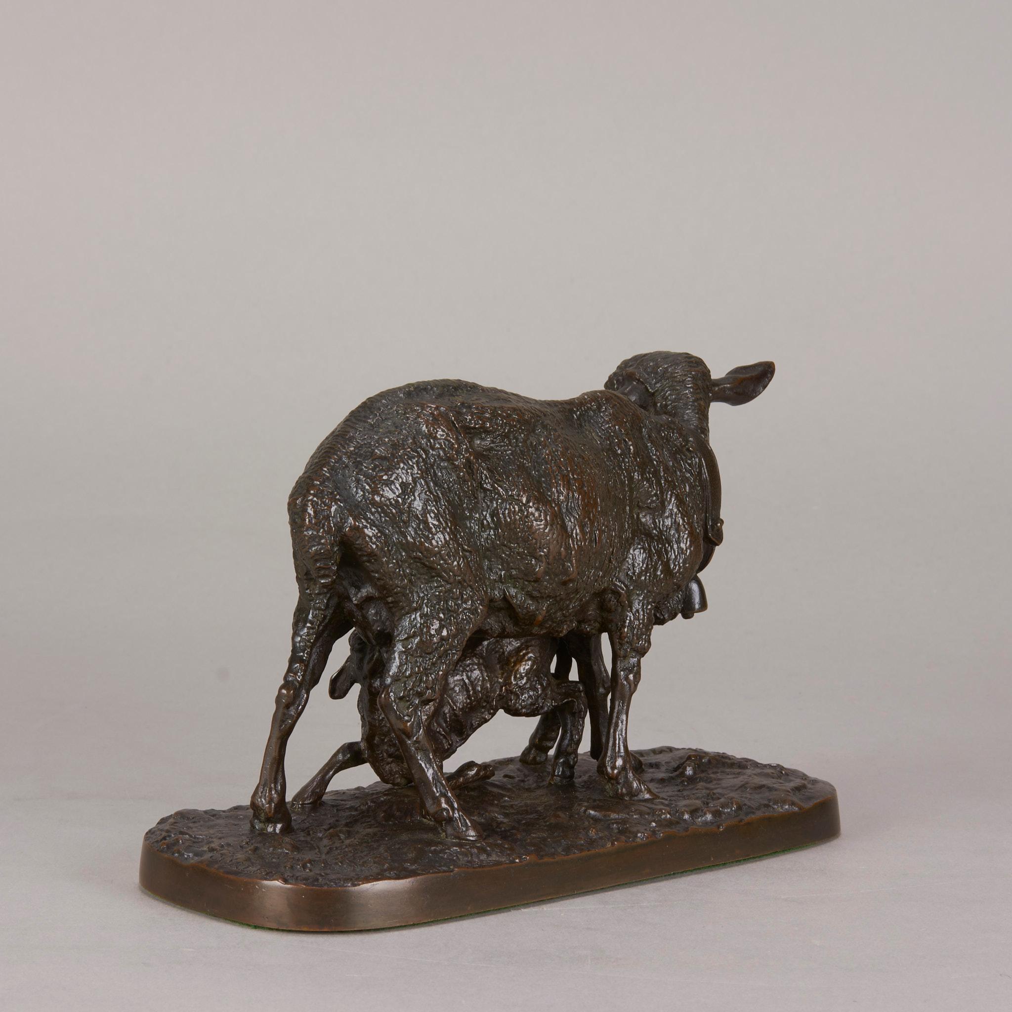 Late 19th Century 19th Century Anamilier Bronze Entitled 