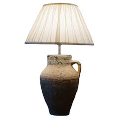 Handcrafted 20th Century Anatolian Glazed Ceramic Table Lamp