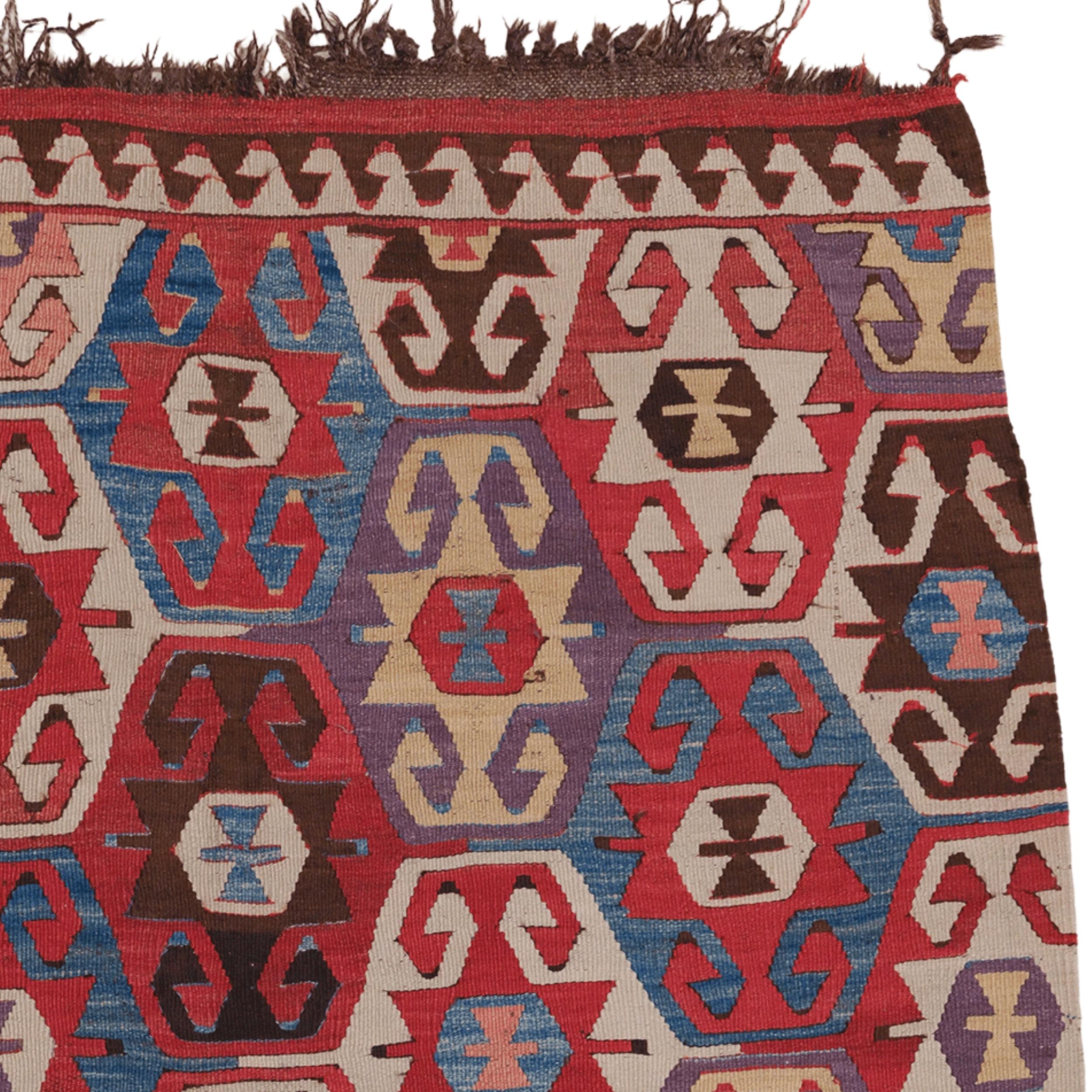 Tessuto a mano Mut Kilim anatolico del XIX secolo in vendita