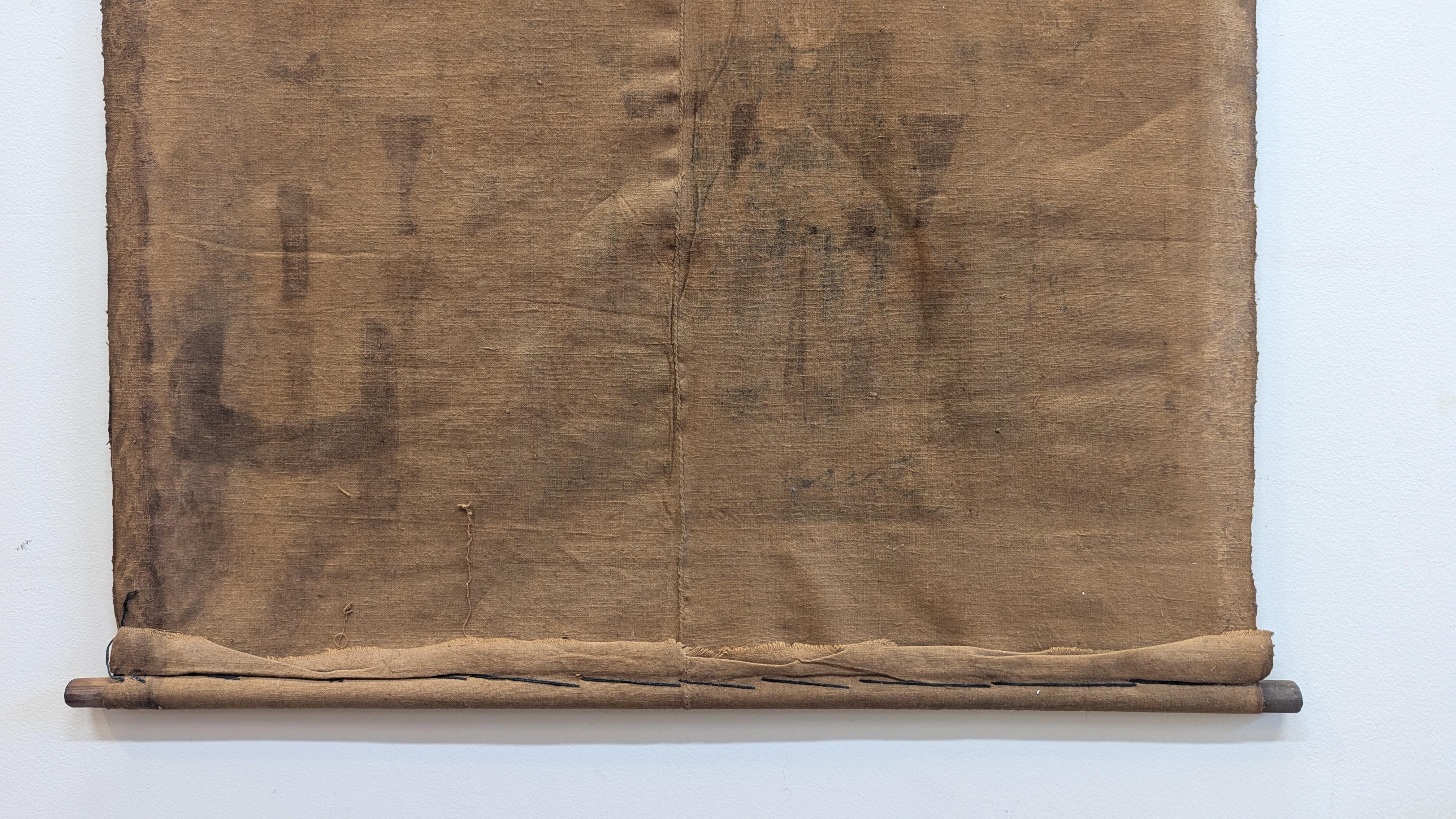 19th Century Ancestor Painting on Cloth For Sale 7