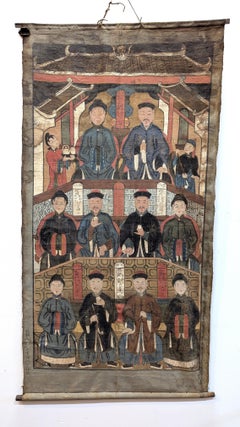 19th Century Ancestor Painting on Cloth