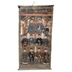19th Century Ancestor Painting on Cloth