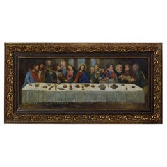 Pintura antigua del siglo XIX, la Última Cena, 1G02