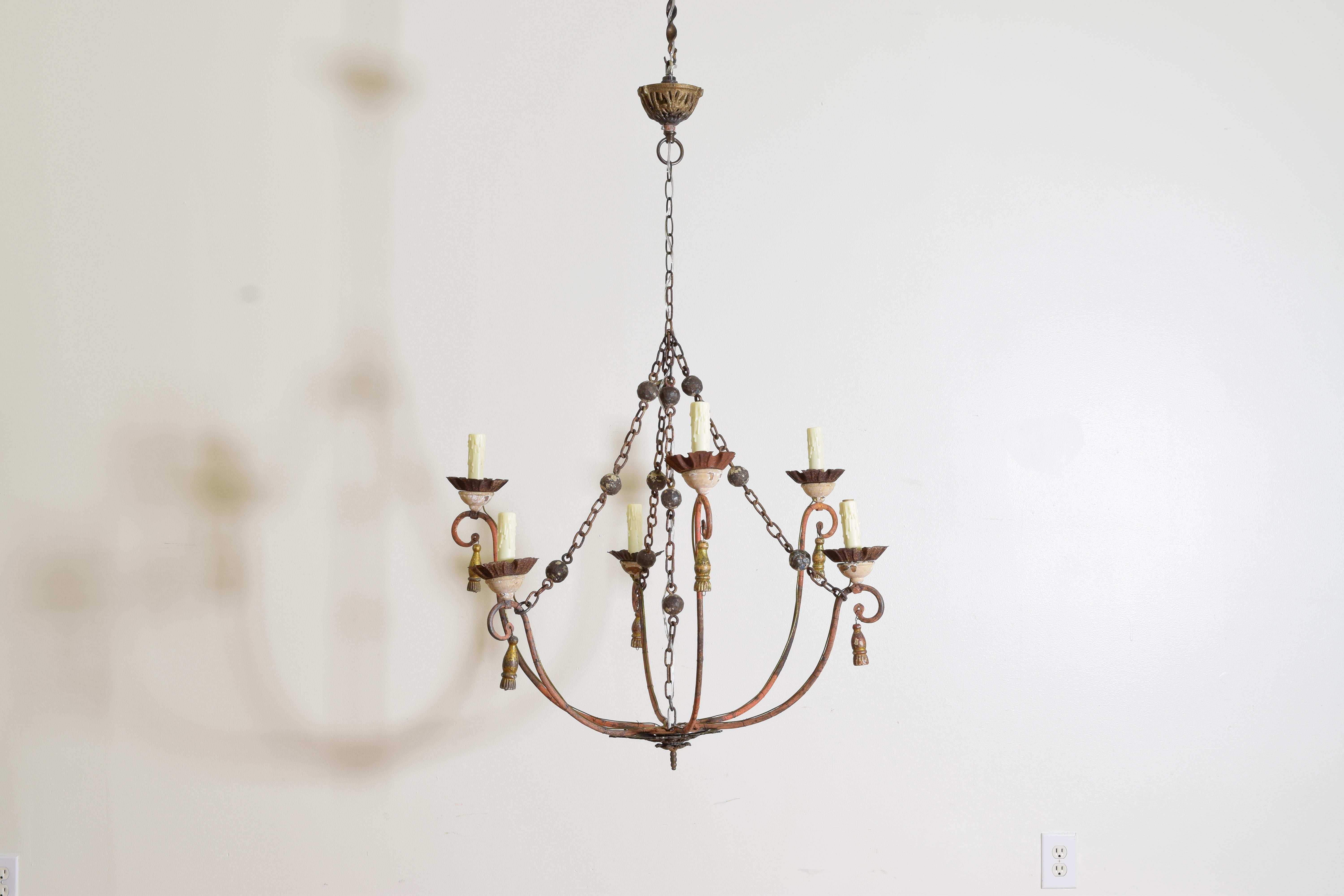 painted chandeliers before and after