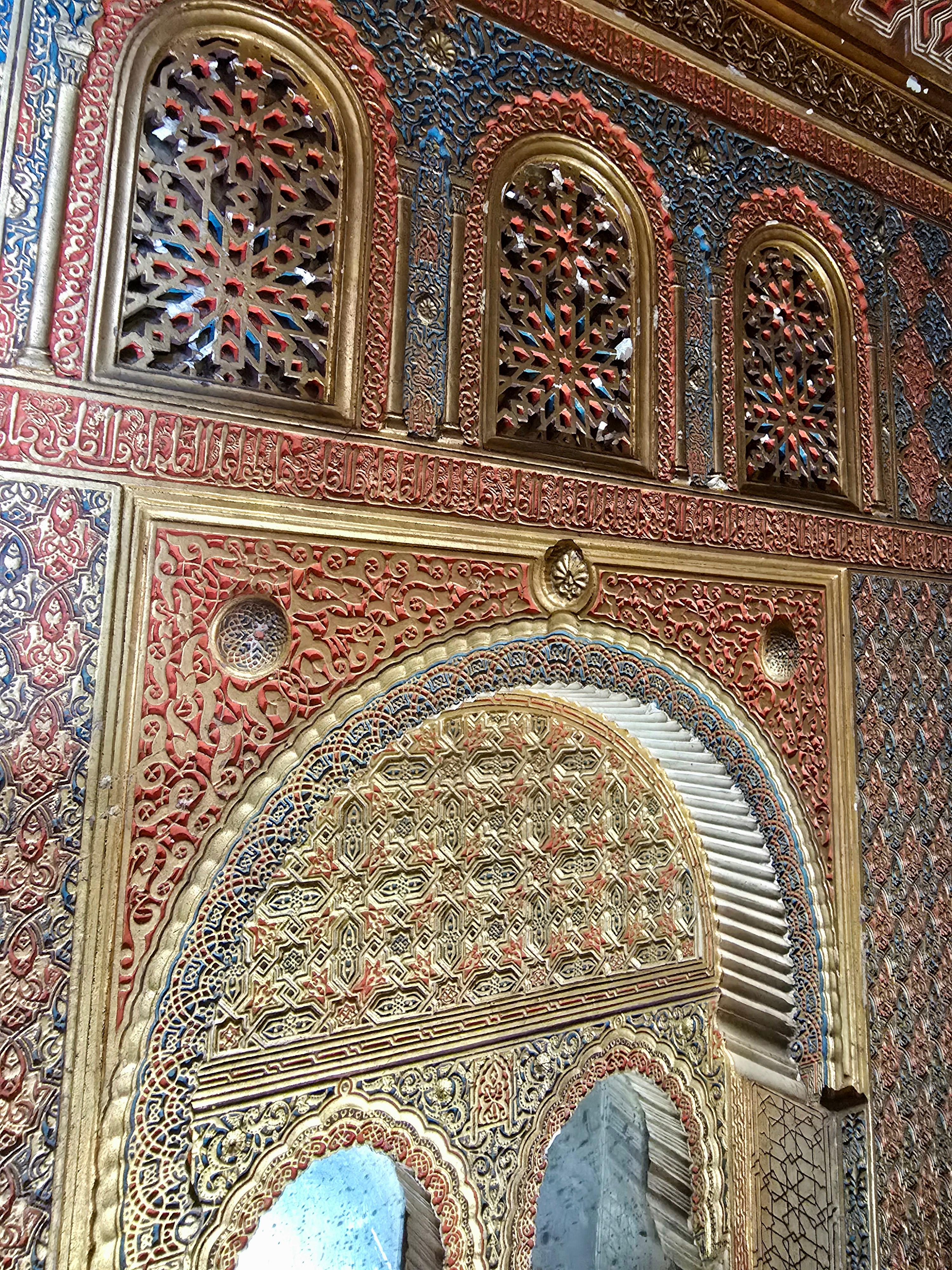 Legno di alberi da frutto Modello di moschea-oratorio dell'Alhambra andalusa del XIX secolo in vendita