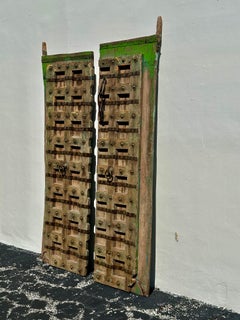 19th Century Anglo architectural Iron Brass Wood Handcrafted Temple Entry Doors