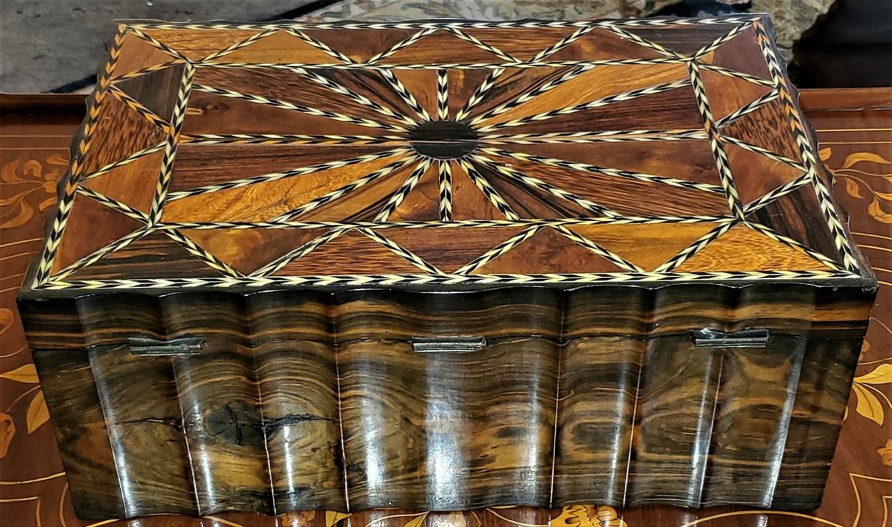 19th Century Anglo Ceylonese Coromandel Box with Specimen Wood Inlays 1
