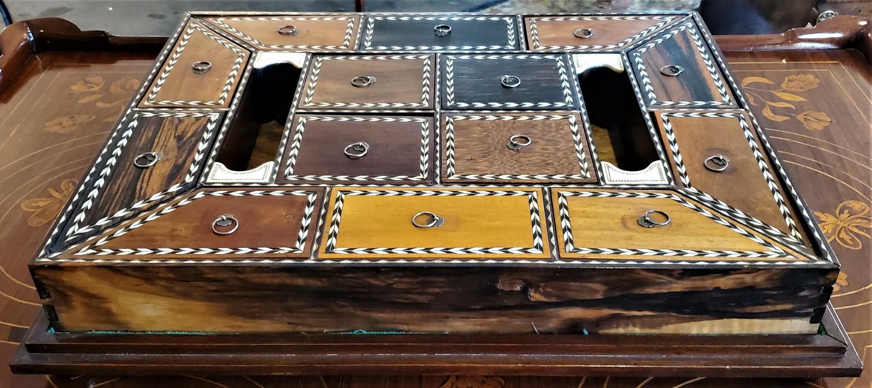 19th Century Anglo Ceylonese Specimen Wood Desk Companion Tray For Sale 1