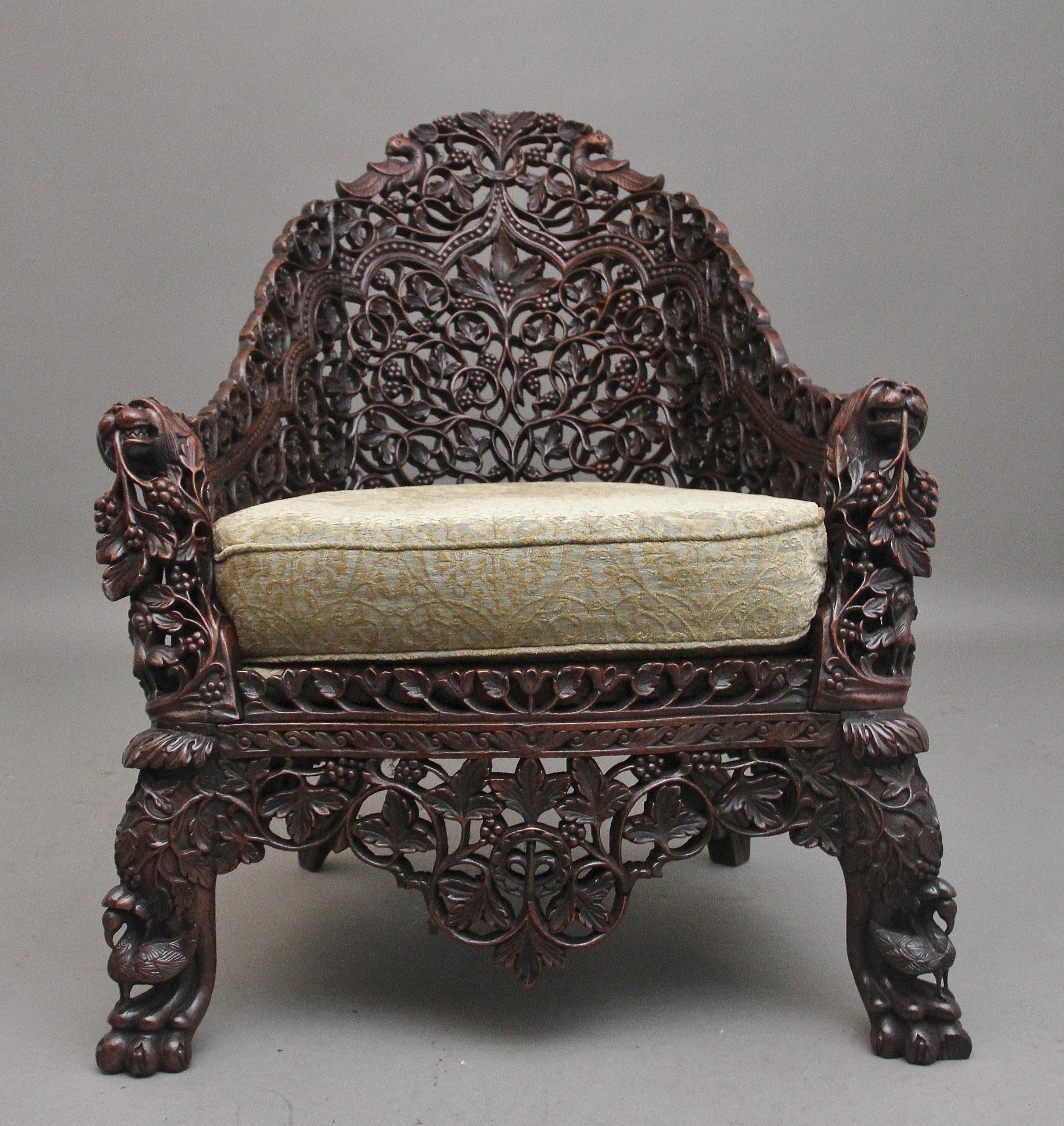 19th Century Anglo-Indian armchair For Sale 6