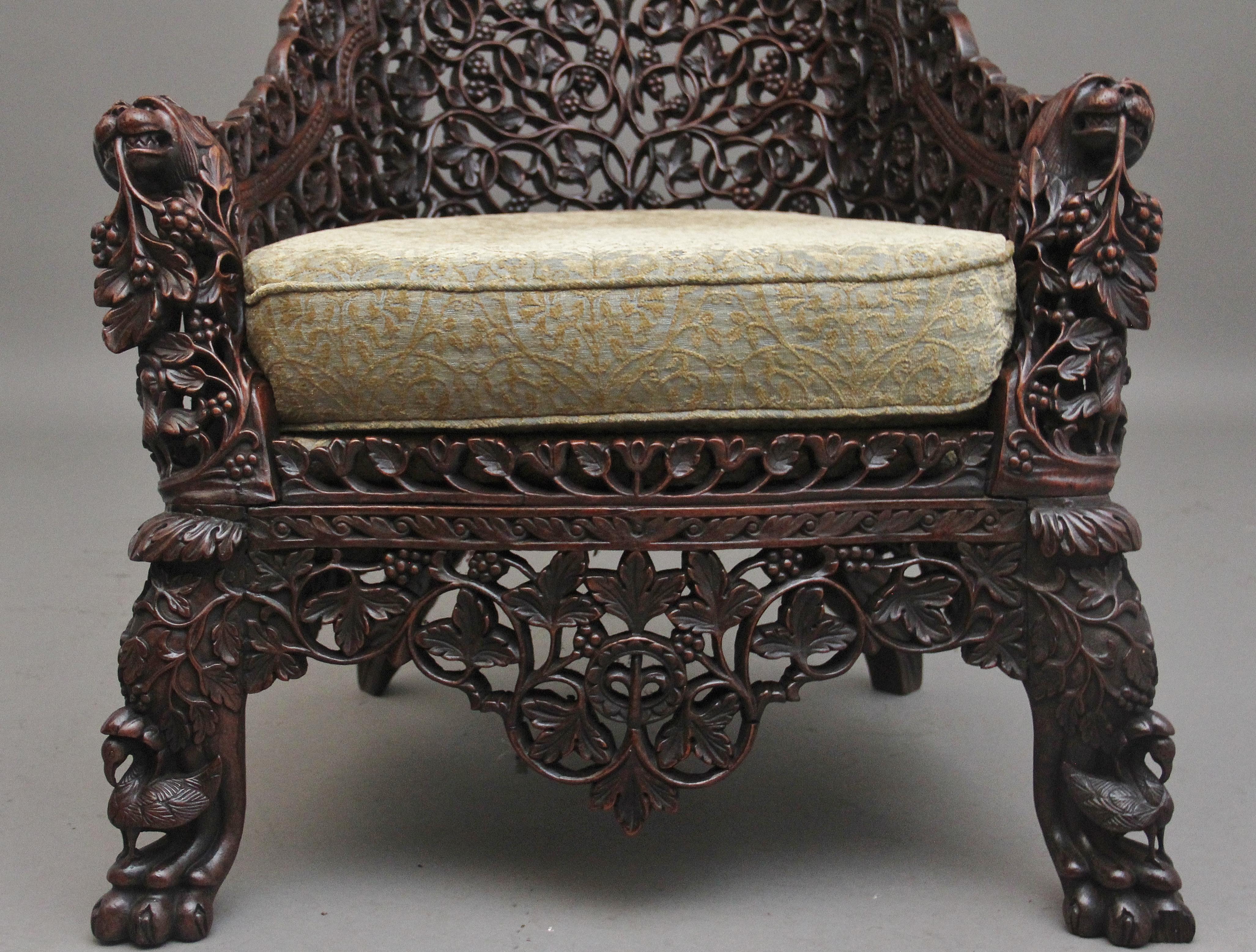 19th Century Anglo-Indian armchair For Sale 7