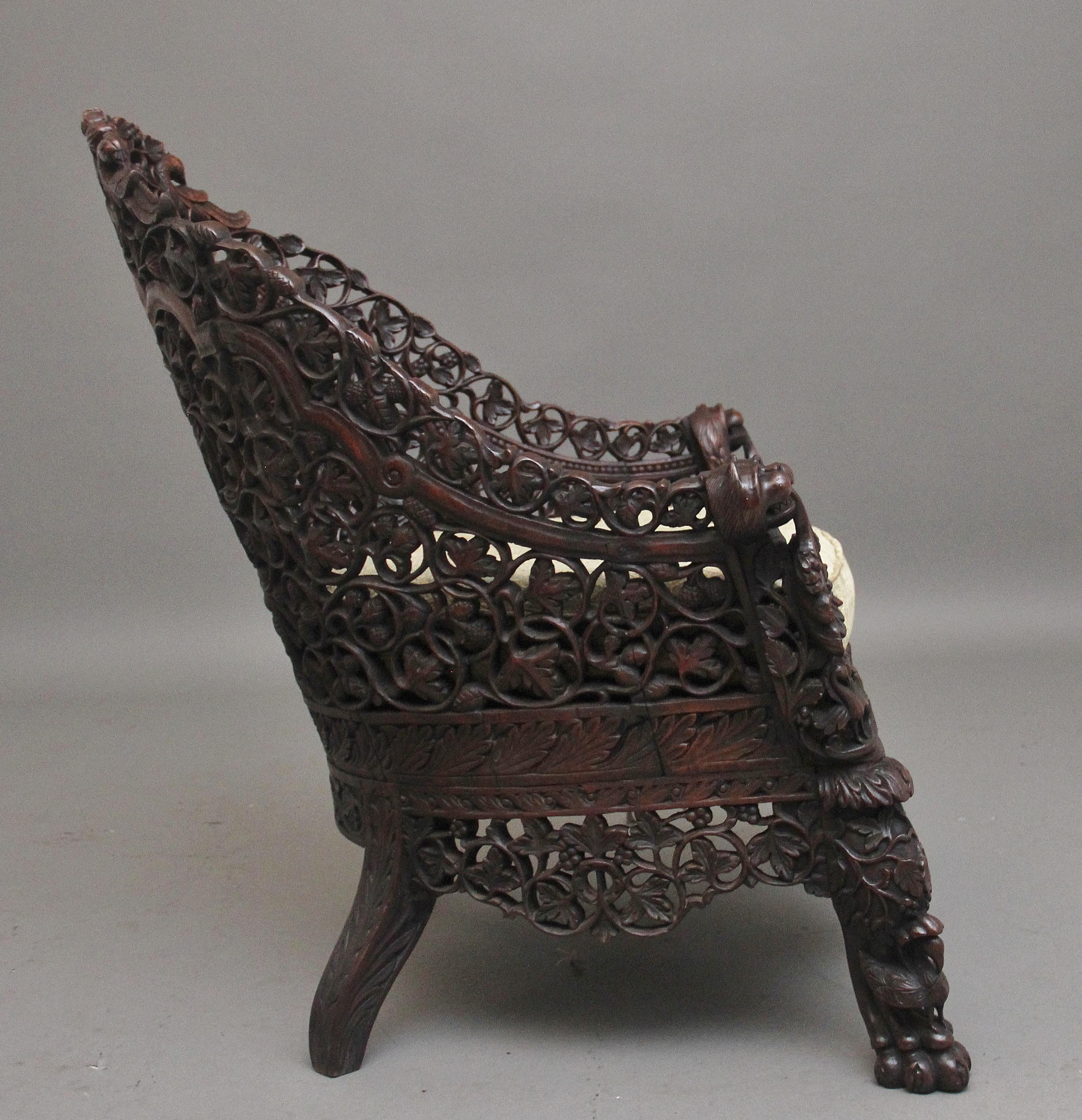 British 19th Century Anglo-Indian armchair For Sale