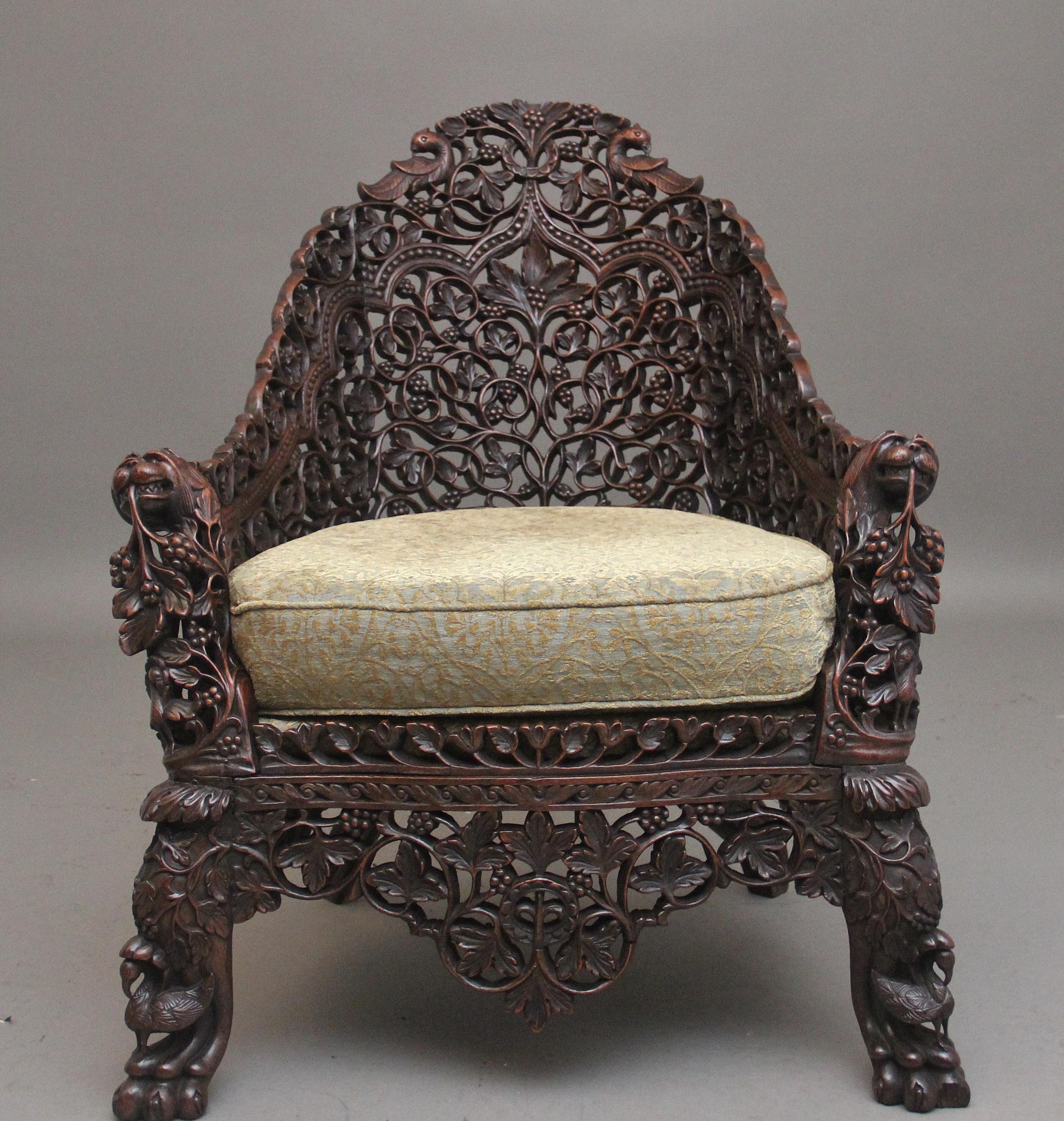 19th Century Anglo-Indian armchair For Sale 1