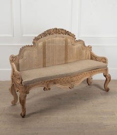 19th Century Anglo Indian Bleached Rosewood Settee