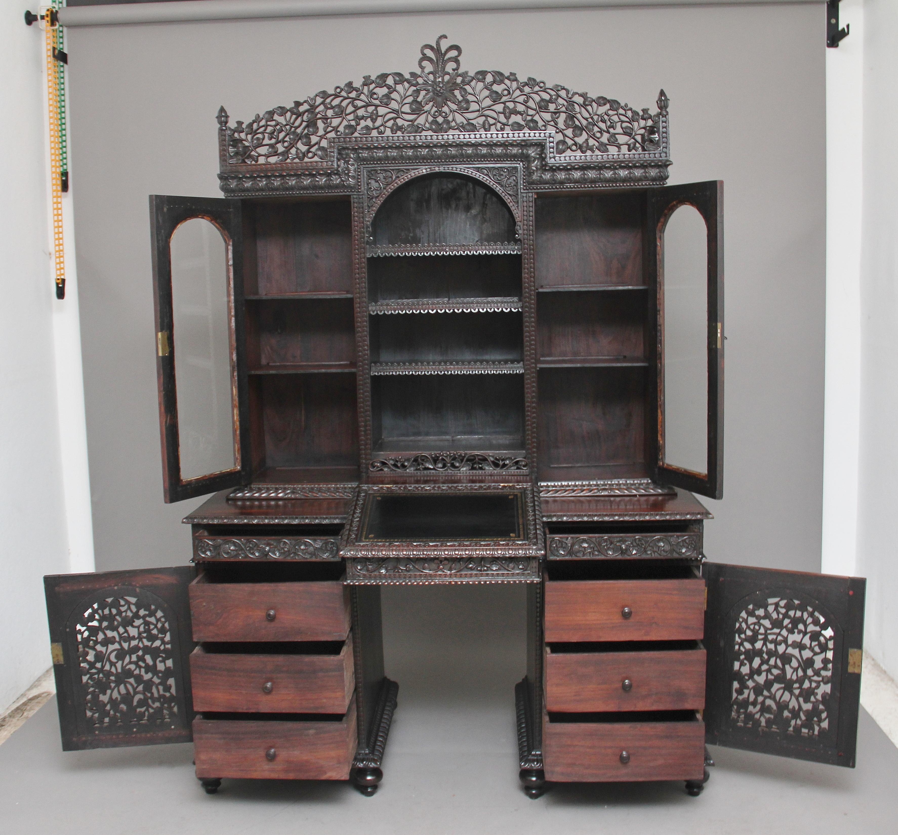 19th Century Anglo-Indian bookcase In Good Condition In Martlesham, GB