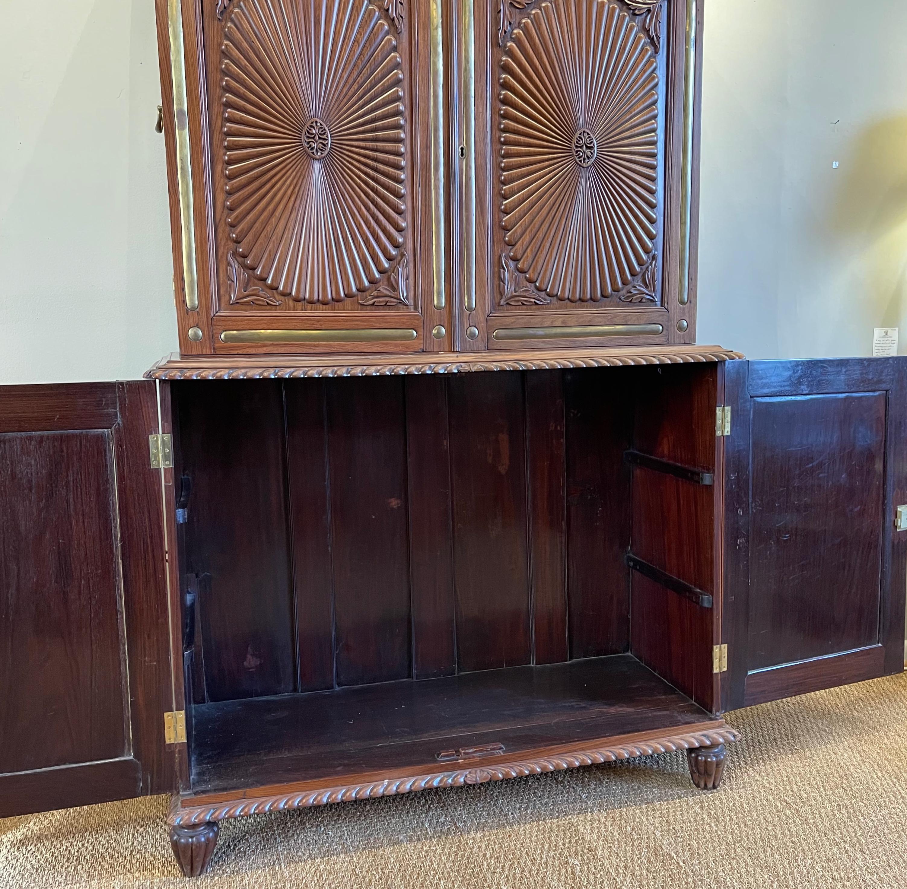 19th Century Anglo-Indian Cabinet or Linen Press 1